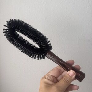 Vintage Stanley Home‎ XL 10" Lint Clothes Suit Brush Brown Handle Black Bristles